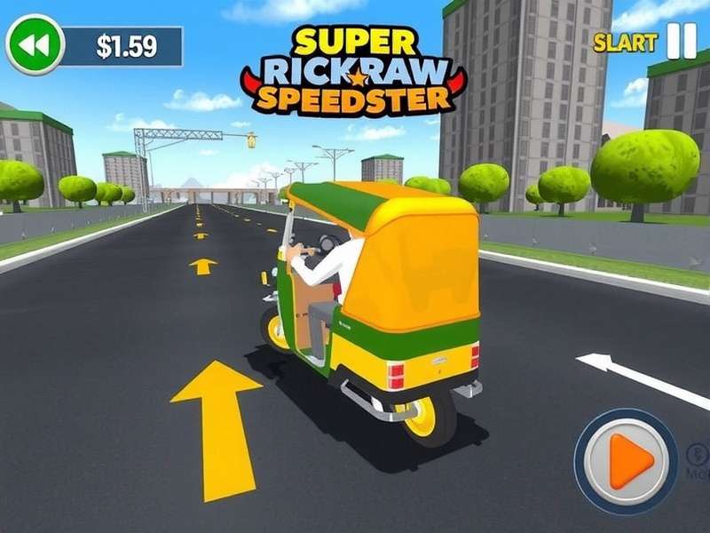 Super Rickshaw Speedster Game Screenshot